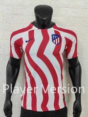 Without sponsor logo Player Version 2022-2023 Atletico Madrid Home Red & White Thailand Soccer Jersey AAA-9380