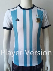 Player Version 2022-2023 Argentina Home Blue&White Thailand Soccer Jersey AAA