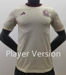 Player Version 2022-2023 Mexico Away Light Yellow Thailand Soccer Training Jersey AAA-888