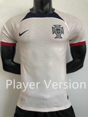 Player Version 2022-2023 Portugal Away Creamy White Thailand Soccer Jersey AAA-888