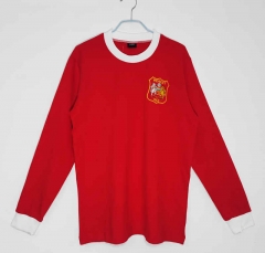 Retro Version 1963 Manchester United Red LS Thailand Soccer Jersey AAA-C1046