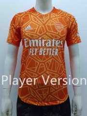 Player Version 2022-2023 Arsenal Goalkeeper Orange Thailand Soccer Jersey AAA-807