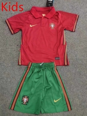 2020 Portugal Home Red Kids/Youth Soccer Uniform-507