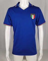 Retro Version 1982 Italy Home Blue Thailand Soccer Jersey AAA-503