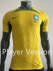 Player Version 2022-2023 Brazil Yellow Thailand Training Soccer Jersey-518