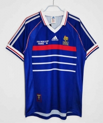 Retro Version Final Edition 1998 France Home Blue Thailand Soccer Jersey AAA-C1046