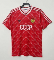 Retro Version 88-89 Soviet Union Home Red Thailand Soccer Jersey AAA-811