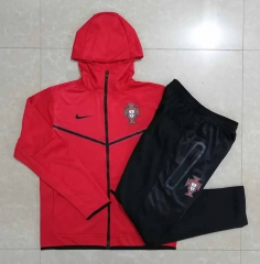 2022-2023 Portugal Red Thailand Soccer Jacket Unifrom With Hat-815