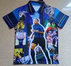 Retro version 97-98 Inter Milan ( Ronaldo #10 )Home Blue Thailand Soccer Jersey AAA-1332
