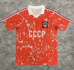 Retro Version 1990 Soviet Union Orange Thailand Soccer Jersey AAA-3066