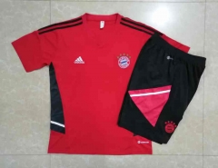 2022-2023 Bayern München Black Short-sleeved Thailand Soccer Tracksuit-815