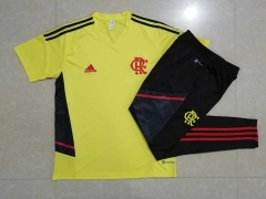 2022-2023 Flamengo Yellow Short-sleeved Thailand Soccer Tracksuit-815