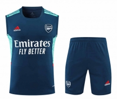2022-2023 Arsenal Blue Thailand Soccer Vest Uniform-418