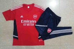 2022-2023 Arsenal Red Short-Sleeve Thailand Soccer Tracksuit-815