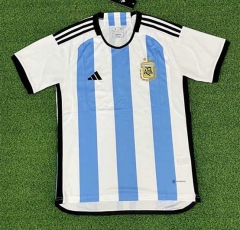 （S-4XL）Correct Version 2022-2023 Argentina Home Blue&White Thailand Soccer Jersey AAA-403