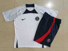 2022-2023 Paris SG White Short-sleeved Thailand Soccer Tracksuit-815
