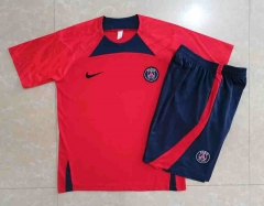 2022-2023 Paris SG Red Short-sleeved Thailand Soccer Tracksuit-815