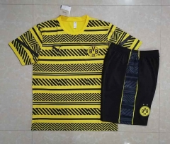 2022-2023 Borussia Dortmund Pad Printing Yellow Short-sleeved Thailand Soccer Tracksuit -815