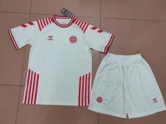 2022-2023 Denmark Home White Soccer Uniform-718