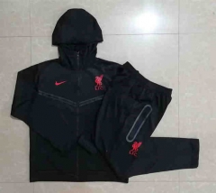2022-2023 Liverpool Black Thailand Soccer Jacket Uniform With Hat-815