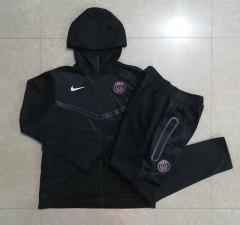 2022-2023 Paris SG Black Thailand Soccer Jacket Unifrom With Hat-815