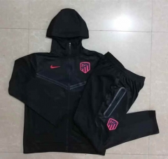 2022-2023 Atletico Madrid Black Thailand Soccer Jacket Uniform With Hat-815