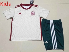 2022-2023 Mexico Away White Kids/Youth Soccer Uniform-507