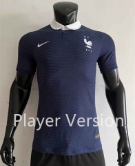 Player Version 2022-2023 France Home Blue Thailand Soccer Jersey AAA-CS