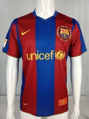 Retro Version 07-08 Barcelona Home Red&Blue Thailand Soccer Jersey AAA-503
