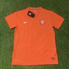 Retro Version 2014 World Cup Netherlands Home Orange Thailand Soccer Jersey AAA-305