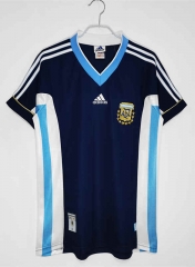 Retro Version 1998 Argentina Away Royal Blue Thailand Soccer Jersey AAA-C1046