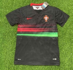 Retro Version 15-16 Portugal Away Black Thailand Soccer Jersey AAA-305