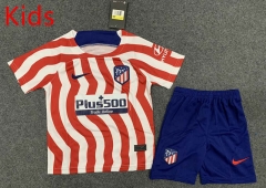 2022-2023 Atletico Madrid Home Red and White Youth/Kids Soccer Uniform-GB