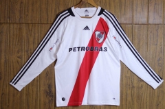 Retro Version 2004 CA River Plate Home White LS Thailand Soccer Jersey AAA-SL
