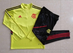 2022-2023 Flamengo Yellow Thailand Soccer Tracksuit-815