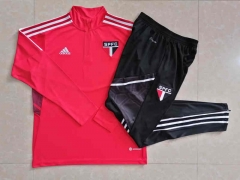 2022-2023 Sao Paulo Futebol Clube Red Thailand Soccer Tracksuit-815