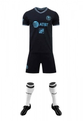 ( Without Brand Logo ) 2022-2023 Club America Away Black Soccer Uniform-9031