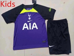 2022-2023 Tottenham Hotspur Away Purple Kids/Youth Soccer Uniform-507