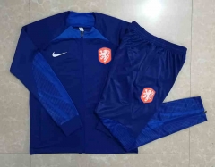 2022-2023 Netherlands Camouflage Blue Thailand Soccer Jacket Uniform-815