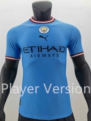 Player Version 2022-2023 Manchester City Home Blue Thailand Soccer Jersey AAA-888