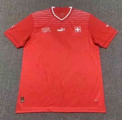 2022-2023 Switzerland Home Red Thailand Soccer Jersey AAA-512