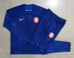 2022-2023 Netherlands Royal Blue Thailand Soccer Tracksuit-815
