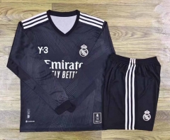 2022-2023 Real Madrid Away Black LS Soccer Uniform-709