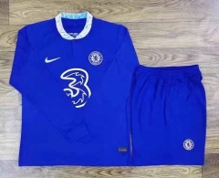 2022-2023 Chelsea Home Blue LS Soccer Uniform-709