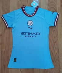 2022-2023 Manchester City Home Blue Women Thailand Soccer Jersey AAA-708