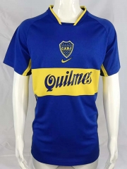 Retro Version 2001-2002 Boca Juniors Home Blue Thailand Soccer Jersey AAA-503