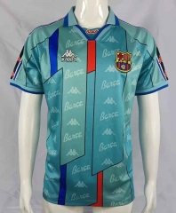 Retro Version 95-97 Barcelona Away Blue Thailand Soccer Jersey AAA-503
