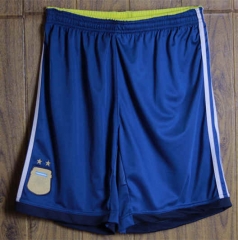 Retro Version 2014 Argentina Blue Thailand Soccer Shorts-SL