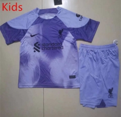 2022-2023 Liverpool Goalkeeper Purple Kids/Youth Soccer Uniform-507