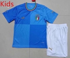 2022-2023 Italy Home Blue Kids/Youth Soccer Uniform-507